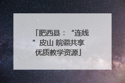 肥西县：“连线”皮山 皖疆共享优质教学资源