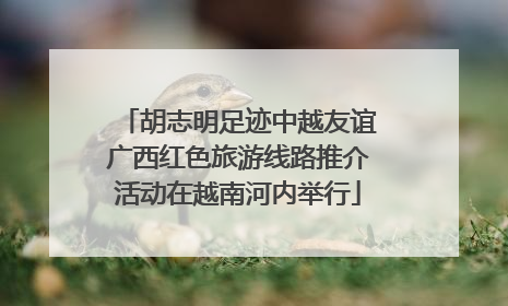 胡志明足迹中越友谊广西红色旅游线路推介活动在越南河内举行