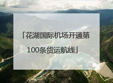 花湖国际机场开通第100条货运航线