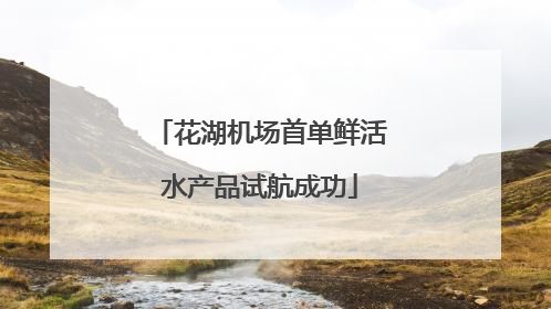 花湖机场首单鲜活水产品试航成功