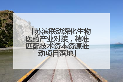 苏滨联动深化生物医药产业对接，精准匹配技术资本资源推动项目落地