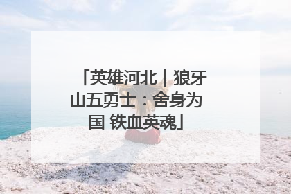 英雄河北｜狼牙山五勇士：舍身为国 铁血英魂