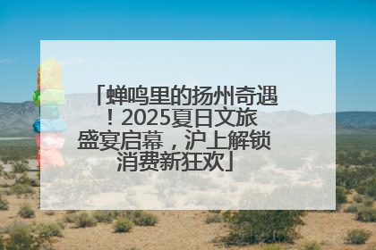 蝉鸣里的扬州奇遇！2025夏日文旅盛宴启幕，沪上解锁消费新狂欢