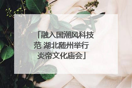 融入国潮风科技范 湖北随州举行炎帝文化庙会