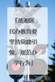 蒸湘区：民办教育要坚持党建引领、规范办学行为