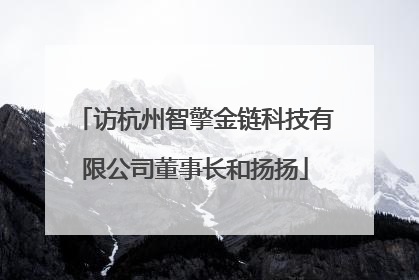访杭州智擎金链科技有限公司董事长和扬扬