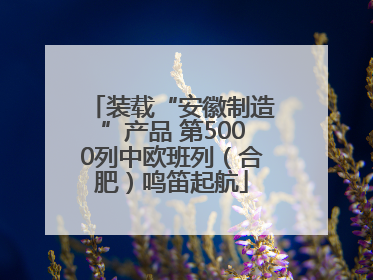 装载“安徽制造”产品 第5000列中欧班列（合肥）鸣笛起航