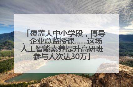 覆盖大中小学段，博导、企业总监授课……这场人工智能素养提升高研班参与人次达30万