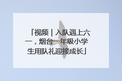 视频｜入队遇上六一，烟台一年级小学生用队礼迎接成长