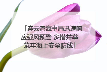 连云港海事局迅速响应强风预警 多措并举筑牢海上安全防线