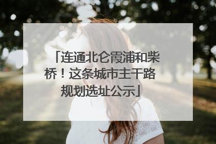 连通北仑霞浦和柴桥！这条城市主干路规划选址公示