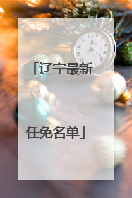辽宁最新任免名单