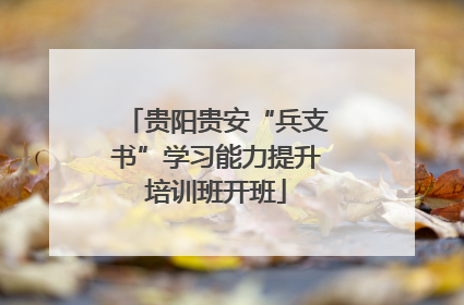贵阳贵安“兵支书”学习能力提升培训班开班