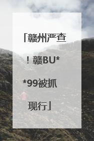 赣州严查！赣BU**99被抓现行