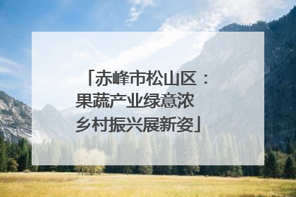 赤峰市松山区：果蔬产业绿意浓 乡村振兴展新姿