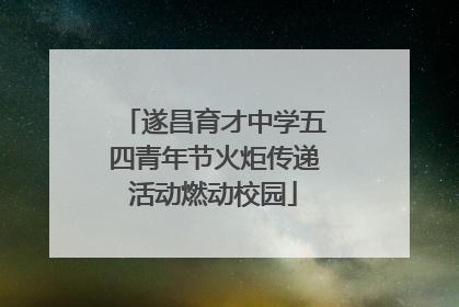 遂昌育才中学五四青年节火炬传递活动燃动校园