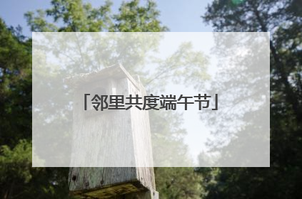 邻里共度端午节
