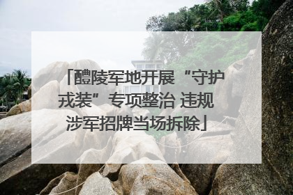 醴陵军地开展“守护戎装”专项整治 违规涉军招牌当场拆除