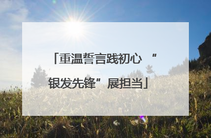 重温誓言践初心 “银发先锋”展担当