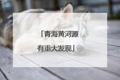 青海黄河源有重大发现