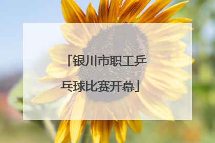 银川市职工乒乓球比赛开幕