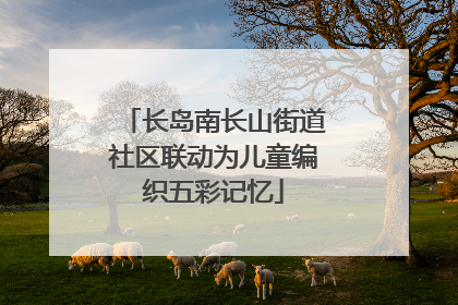 长岛南长山街道社区联动为儿童编织五彩记忆