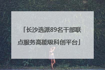 长沙选派89名干部联点服务高能级科创平台