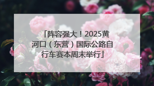 阵容强大！2025黄河口（东营）国际公路自行车赛本周末举行