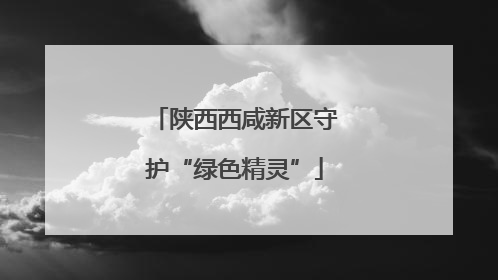 陕西西咸新区守护“绿色精灵”