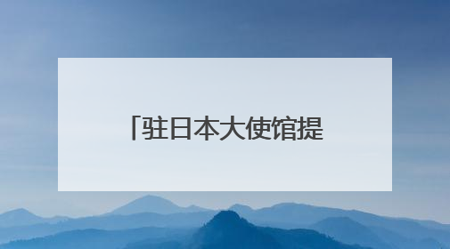 驻日本大使馆提醒在日中国公民防范自然灾害