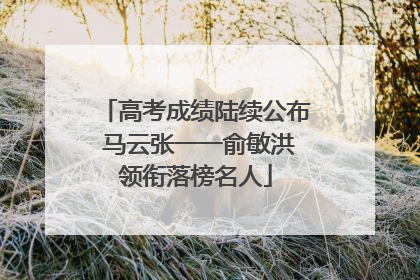 高考成绩陆续公布 马云张一一俞敏洪领衔落榜名人