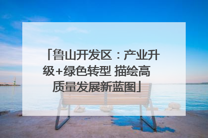 鲁山开发区：产业升级+绿色转型 描绘高质量发展新蓝图