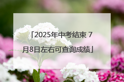 2025年中考结束 7月8日左右可查询成绩