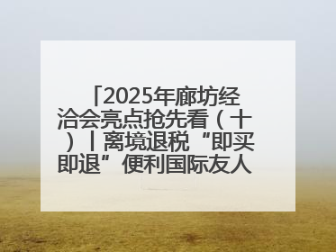 2025年廊坊经洽会亮点抢先看（十）丨离境退税“即买即退”便利国际友人“买买买”