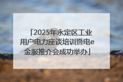 2025年永定区工业用户电力座谈培训暨电e金服推介会成功举办