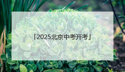 2025北京中考开考