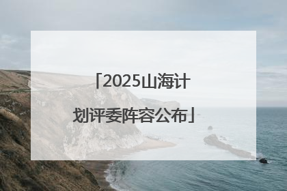 2025山海计划评委阵容公布