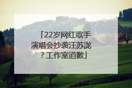 22岁网红歌手演唱会抄袭汪苏泷？工作室道歉