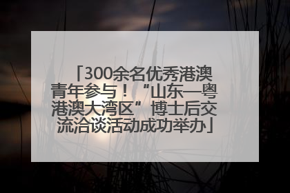 300余名优秀港澳青年参与！“山东—粤港澳大湾区”博士后交流洽谈活动成功举办