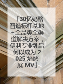 30亿奶酪智造标杆基地+全品类全渠道解决方案，伊利专业乳品何以成为 2025 焙烤展 MV