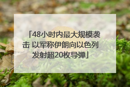48小时内最大规模袭击 以军称伊朗向以色列发射超20枚导弹