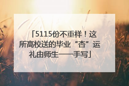 5115份不重样！这所高校送的毕业“杏”运礼由师生一一手写