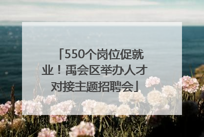 550个岗位促就业！禹会区举办人才对接主题招聘会