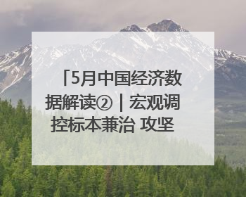 5月中国经济数据解读②｜宏观调控标本兼治 攻坚高质量发展