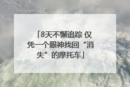8天不懈追踪 仅凭一个眼神找回“消失”的摩托车