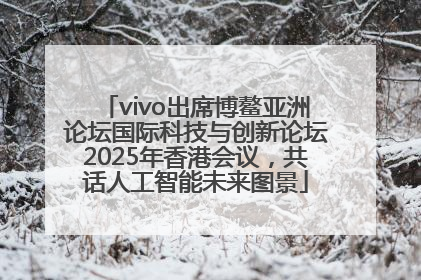 vivo出席博鳌亚洲论坛国际科技与创新论坛2025年香港会议，共话人工智能未来图景